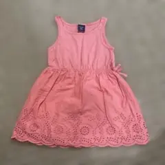 babyGap ピンク刺繍ノースリーブワンピース 18-24ヶ月