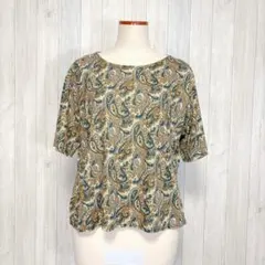 【ONORES】半袖 Tシャツ トップス カットソー ペイズリー柄 カジュアル