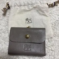 IL BISONTE グレー 二つ折り財布 保存袋付き
