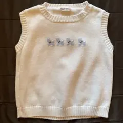 銀座サエグサ 子供用ニットベスト サイズ120 テリア Sayegusa キッズ