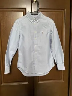 Ralph Lauren ボタンダウンシャツ ８歳水色　140センチ位