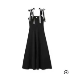 新品 MARY QUANT マリークワント バイカラーリボンワンピース ブラック
