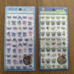 正規品　ボンボンドロップシールミニ　スティッチ　リトルグリーンメン