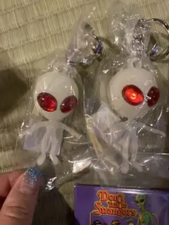 新品 ダークスカイ エイリアン ホルマリンキーホルダー グレイ 宇宙人