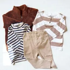 子供服4点セット　フリース　カットソー　パンツ90〜100cm
