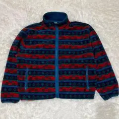 【美品】L.L.BEAN フリースジャケット　好配色　80〜90s アウター 赤