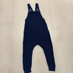 H&Mブルー ニットサロペット 90cm