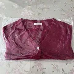 any SIS マゼンタニットカーディガン