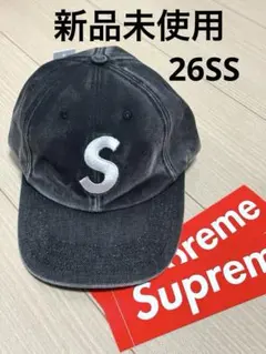 新品Supreme Pigment Coated S Logo 6-Panel黒