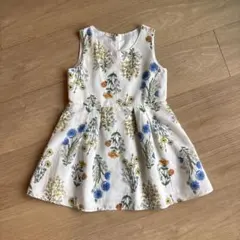 【petit main】フラワープリント ワンピース 100