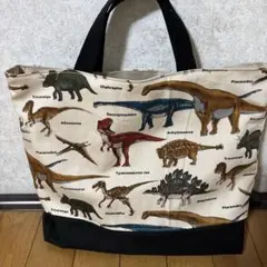 恐竜柄　レッスンバッグ　手提げバッグ　入学　入園　男の子