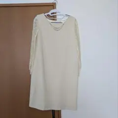 新品レースケープパールネックレス付ドレスASAKURA 襟裏汚れ　結婚式二次会のサムネイル