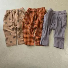GU　ベビーパンツ　80cm　3枚セットのサムネイル