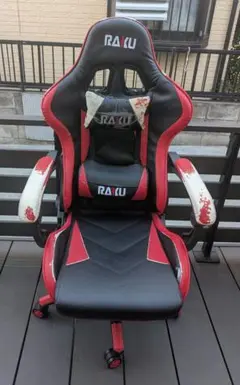 RAKU ゲーミングチェア 黒と赤