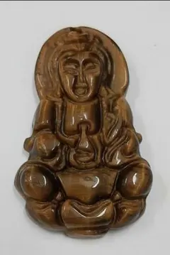 天然石彫刻 観音ペンダントトップ kaiun