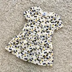プチバトー　花柄半袖ワンピース　コットン　3ans 95cm