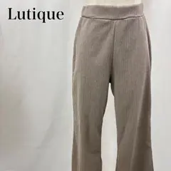 パ*ダ様 Lutique　ウエストゴム　美脚　シワ加工　フレア　イージーパンツ【