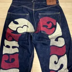 EVISU デニムパンツ ペイント黄色lot2000 w35×l35 - メルカリ