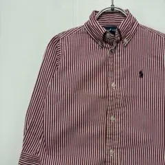 ポロ ラルフローレン キッズ 長袖シャツ 刺繍ロゴ 古着