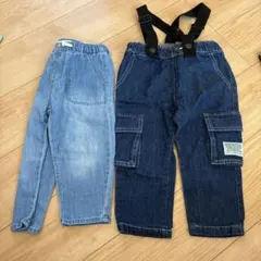 ZARA！BREEZE ！サスペンダー付き デニム カーゴパンツ　長ズボン