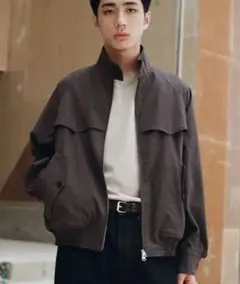 【WYM LIDNM】PE PLAID HARRINGTON JACKET