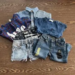 キッズ　80〜90 デニム　トップス　まとめ売り