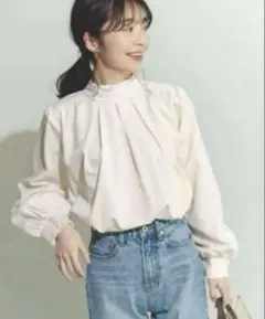 【美品】ベースメントオンライン　ボウタイブラウス