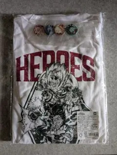 【新品】僕のヒーローアカデミアロングTシャツ Mサイズ バッジ4種付き