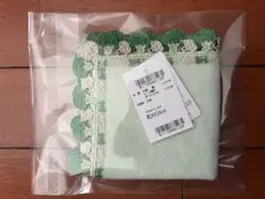 【新品・未使用】近沢レース　シーズンタオルハンカチ　ブロッカリ（グリーン）