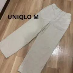 UNIQLOリネンブレンドリラックスストレートパンツ 麻　M
