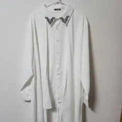 ホワイトロングシャツ