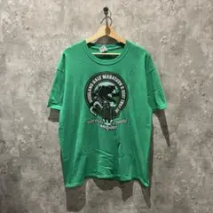 【送料無料】USA古着 企業系 イベント系 両面プリント Tシャツ グリーン