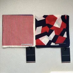 新品　TOMMY HILFIGER ハンカチ　ポケットチーフ　2枚　シルク混