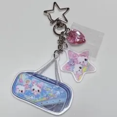 平成 ファンシー アクリルキーホルダー うさぎ 星型チャーム付きのサムネイル