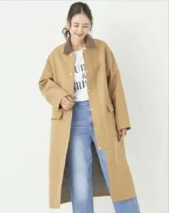 SHIPS アウター ベージュ ロングコート カジュアル