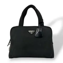 T04/093 美品 PRADA プラダ ナイロン ハンドバッグ 三角ロゴ - メルカリ