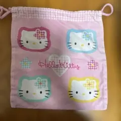 サンリオ ハローキティ 巾着 当時物 カオハナ 2000年 中古品 日本製