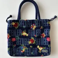 FEILER ハイジ旗艦店限定品　手付き巾着　ネイビー