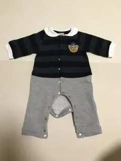 petit main プティマイン　ボーダー　カバーオール 70cm