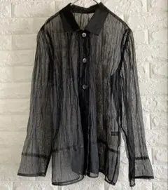 ☆新品☆シースルーブラックシャツ 長袖 9号サイズ 日本製