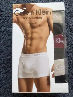 新品Calvin Klein 100% Cotton トランクス 3パック L