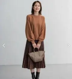 any FAM エニィファム プリーツロングスカート ジャガード編みウエストゴムのサムネイル