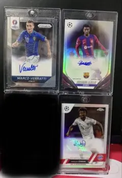 サッカー　カード　サイン　3枚セット　メッシ　ロナウド　日本代表 バルサ