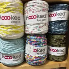 Hoooked Zpagetti ズパゲッティ　6個セット 大玉　フラワー　迷彩