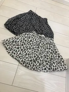 【週末限定値下げ】美品GLOBALWORKヒョウ柄フリルスカート 2枚セット