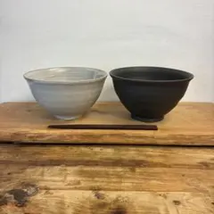 新品　陶器　陶芸作家　丼鉢2個　752