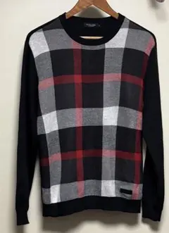 ブラックレーベルクレストブリッジチェックニットサイズM