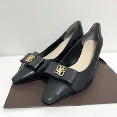 【大特価】【RANDA】モノグラムゴールドパーツリボンフィットパンプス