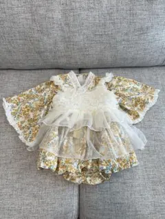 cottoli 袴ロンパース　ミモザ　バースデイ 70サイズ