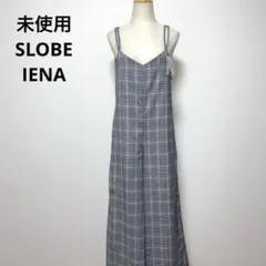 未使用 SLOBE IENA イエナ グレー チェック 2WAYサロペット Fのサムネイル